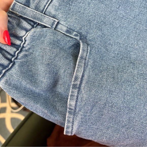 Vintage 90s Denim & Co Light Medium Wash Midi Length Denim Jean Skirt - Picture 4 of 10